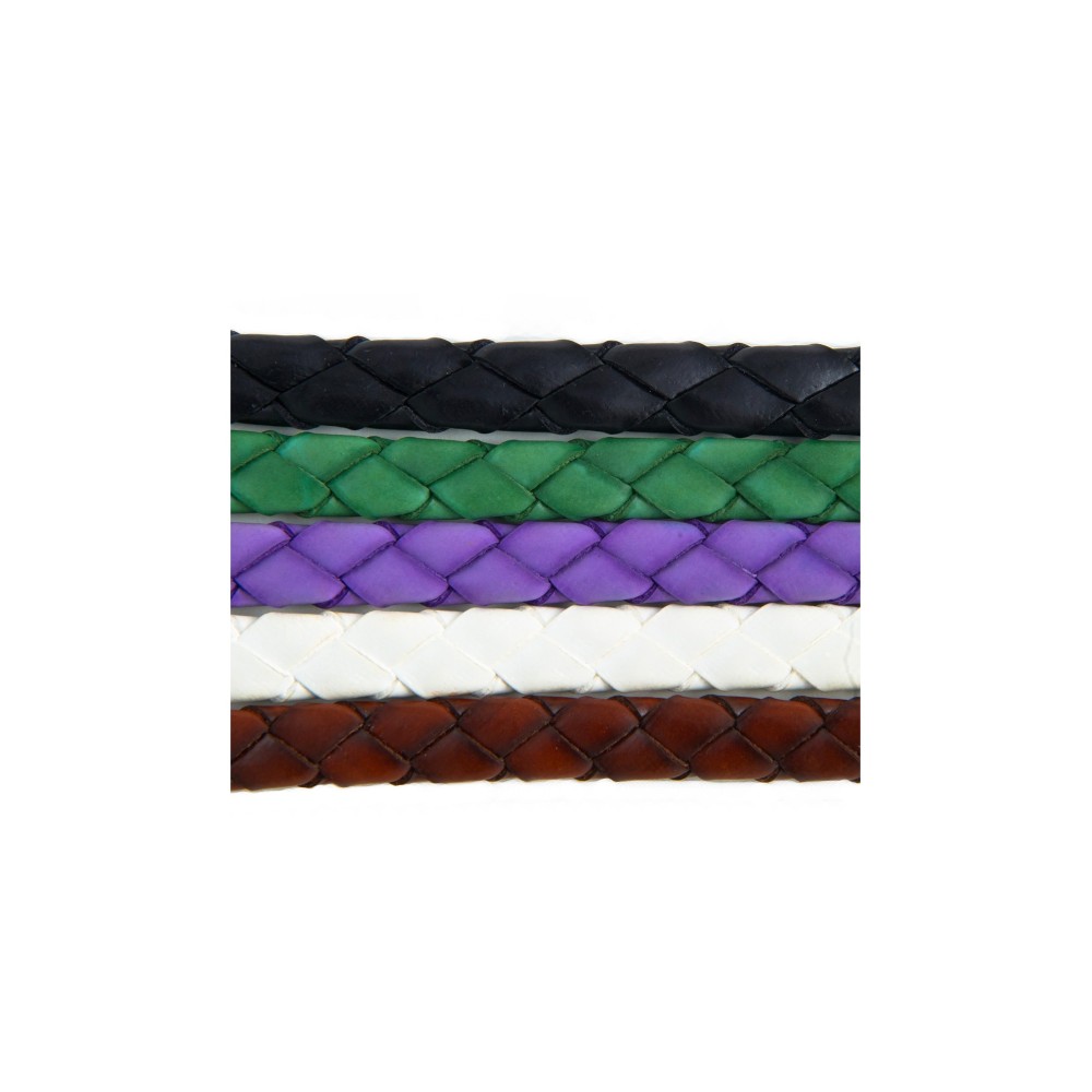 leather bracelet flat and twisted