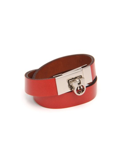leather bracelet and snap-on clasp