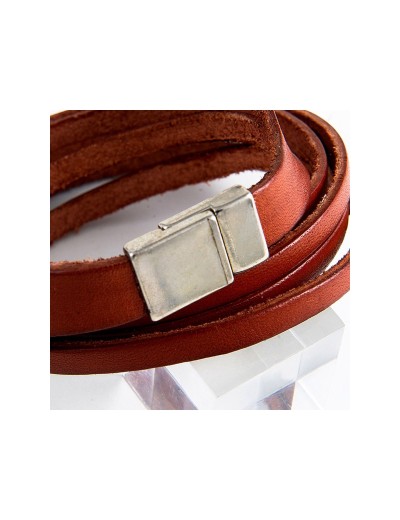 Leather bracelet doble loops