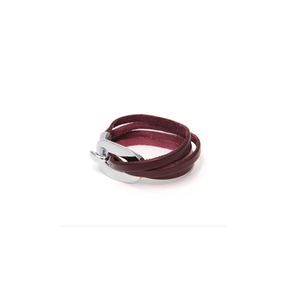 bracelet en cuir et fermoir glamour