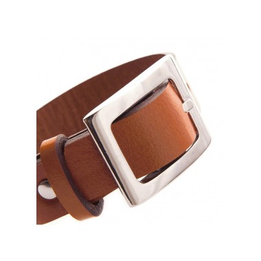 Leather bracelet and belt clasp in fashion silver Jewellery.