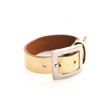 Leather bracelet and belt clasp in fashion silver Jewellery.