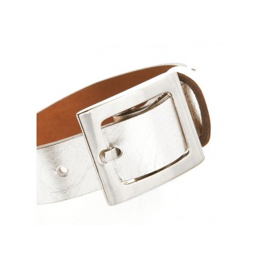 Leather bracelet and belt clasp in fashion silver Jewellery.