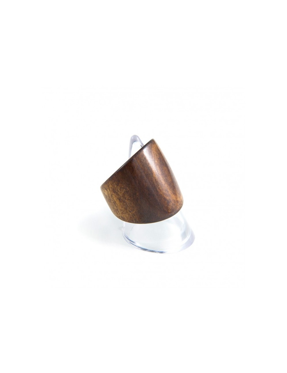 Bone ring in brown plain colour.