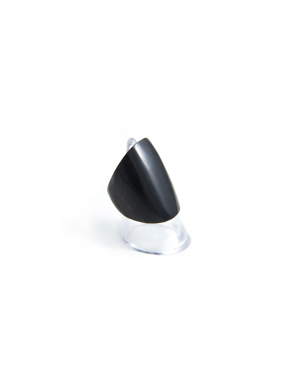 Bone ring in black plain colour.